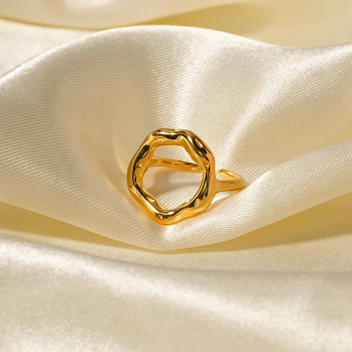 Skanto | 18k Smeltet Blomst Åpen Ring