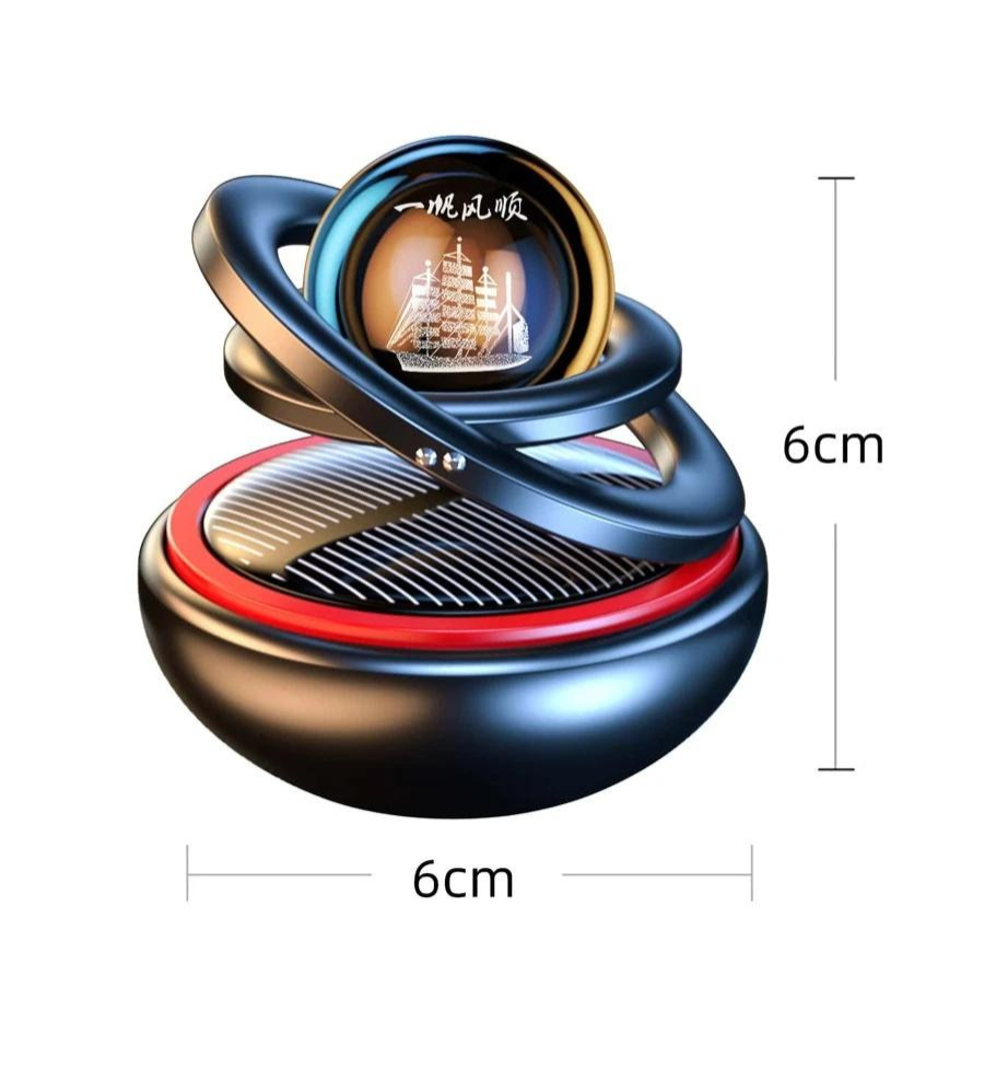 Norvo | Bil Luftfrisker | Solcelledrevet | 360° Duftfordeling | Luksuriøs Design | 4 Farger