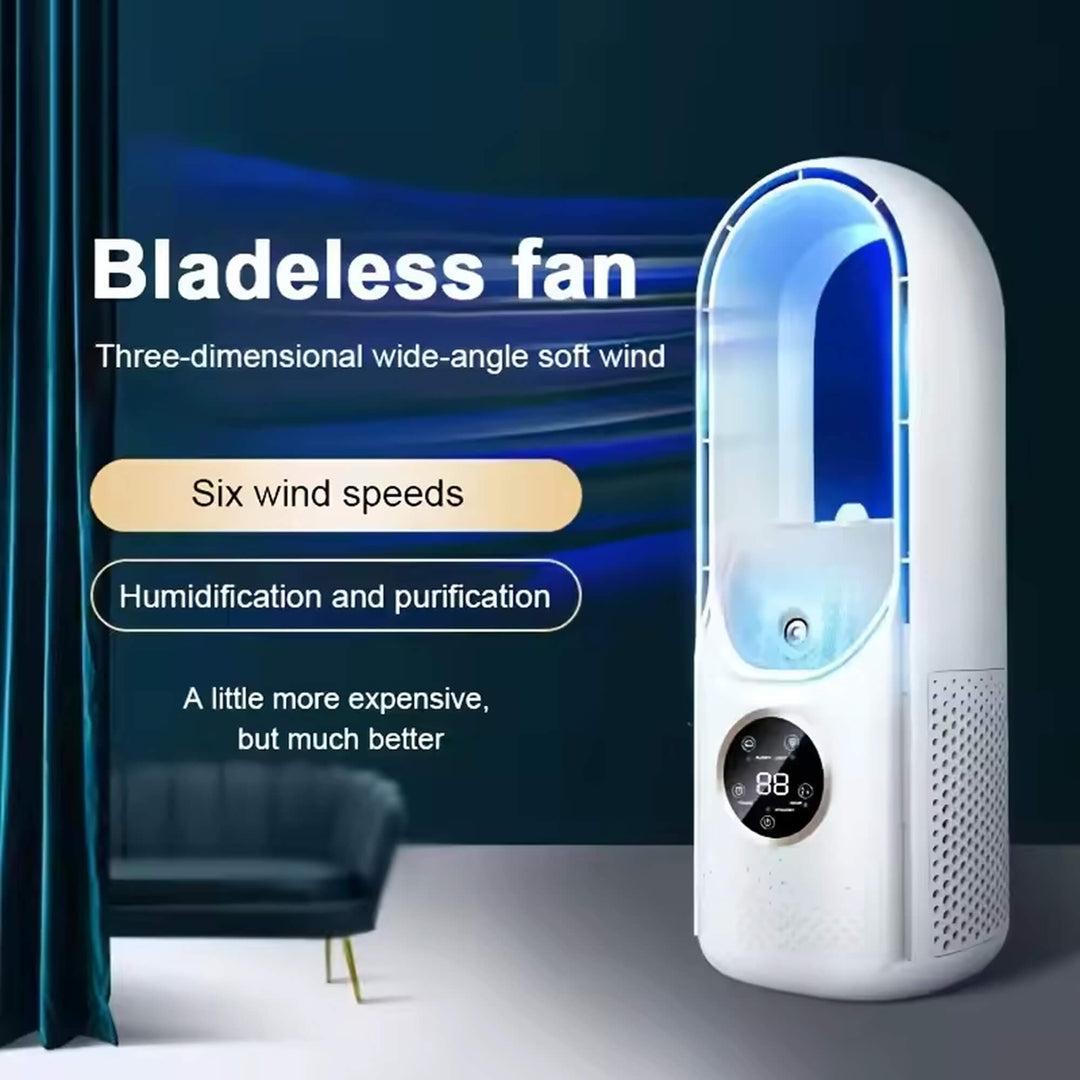 Bladløs bærbar klimaanlegg | Ultralyd, ergonomisk design og ideell for hjem og kontorbruk | Skanto