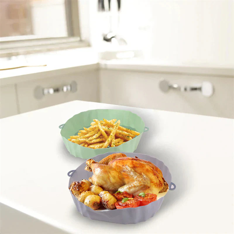 SiliconFry Tray – Gjenbrukbar Airfryer Mold for Oppvaskmaskin Skanto