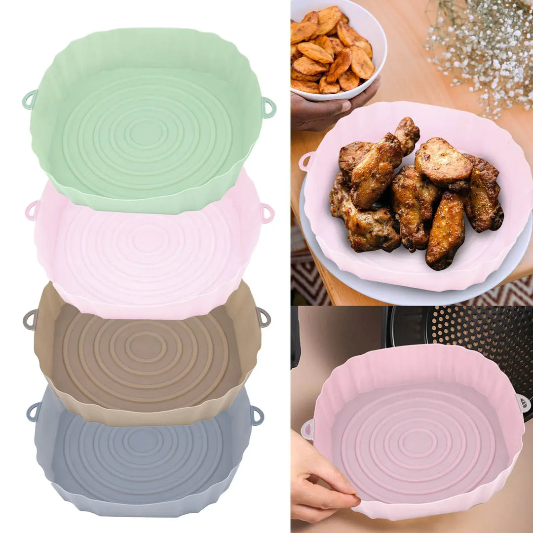 SiliconFry Tray – Gjenbrukbar Airfryer Mold for Oppvaskmaskin Skanto