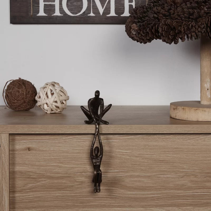 Verbindo Dekorativ Figur Polystone Svart Modern Skulptur 20 cm | Skanto