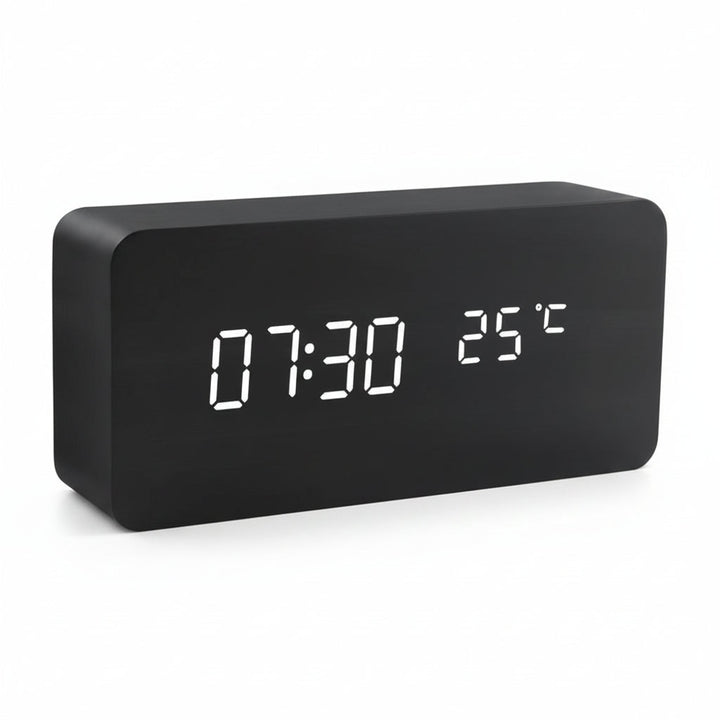 LED Vekkerklokke Tre-Look med 3 Alarmer & Temperatur | Skanto