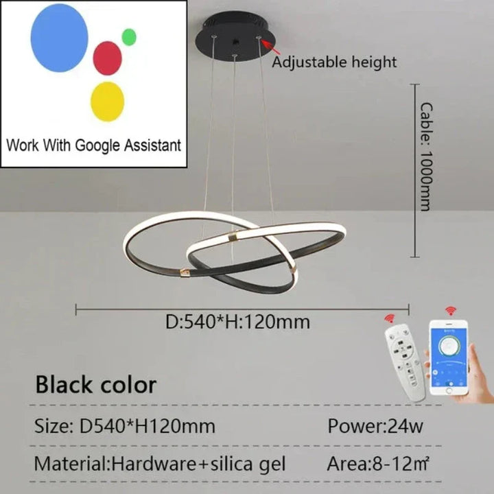 LightMaster Smart LED-Pendellampe – Enkel installasjon og sikker festing