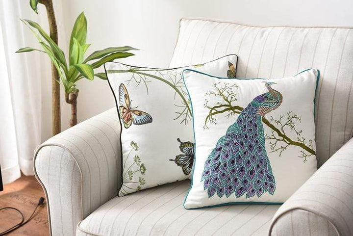 Skanto | Dekorativ pute med broderi i landlig stil