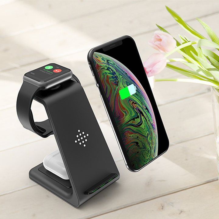 Skanto | Allescharger 3-i-1 Trådløs Lader – Apple & Samsung Enheter