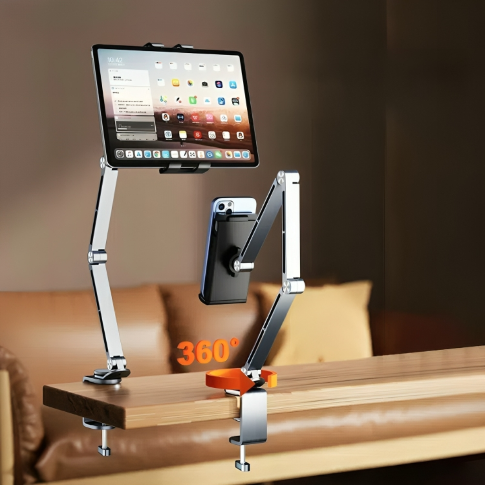 Skanto | Altivo – 360° Justerbar Aluminiumstativ for Nettbrett & Smarttelefoner
