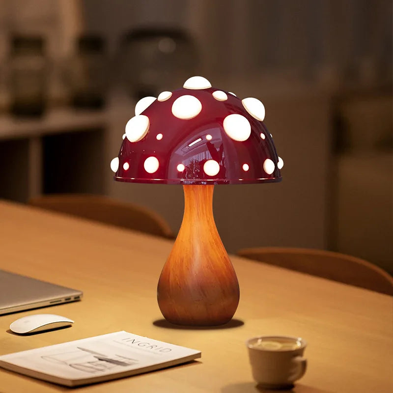 Mushroom Lamp – Retro LED Bordlampe i Sopdesign for Koselige Innendørsrom | Skanto