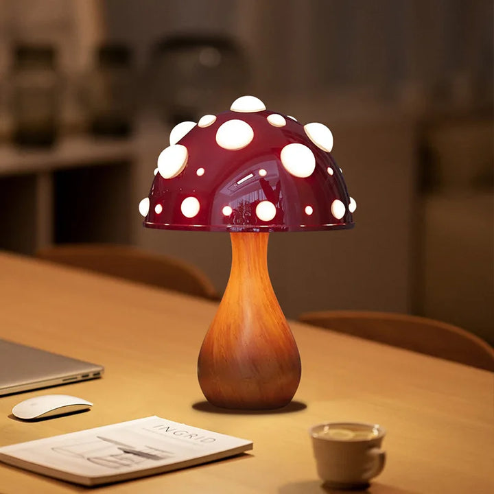 Mushroom Lamp – Retro LED Bordlampe i Sopdesign for Koselige Innendørsrom | Skanto