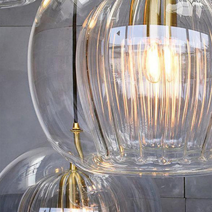 Skanto | ShineSphere - Amber Pendant Light with Radiant Elegance