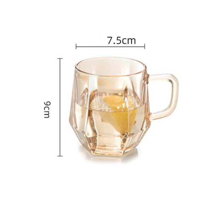 Skanto | Amber hexagonal glasskopper