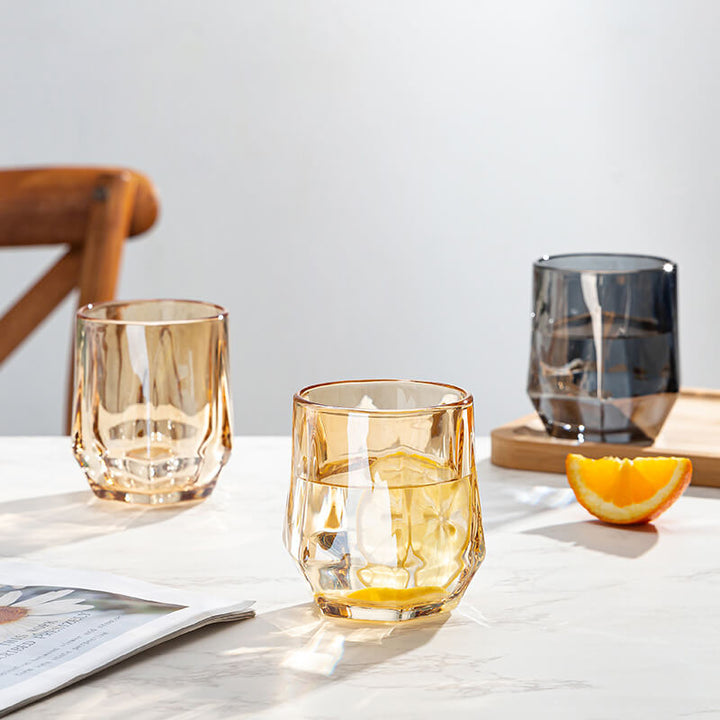 Skanto | Amber hexagonal glasskopper