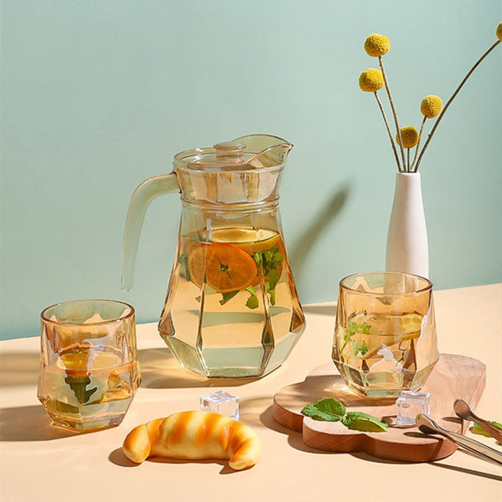Skanto | Amber hexagonal glasskopper