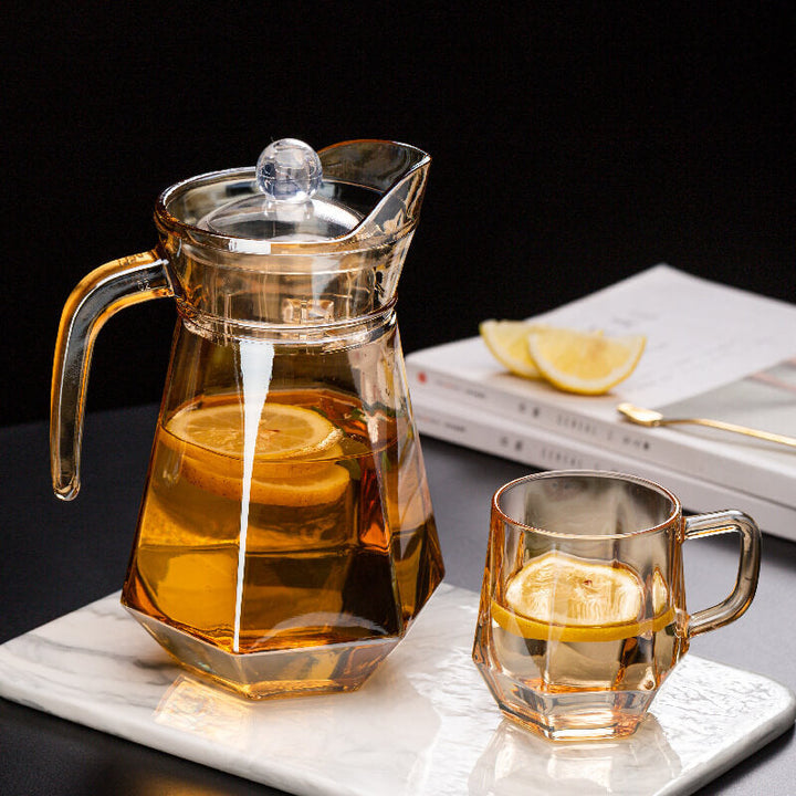 Skanto | Amber hexagonal glasskopper