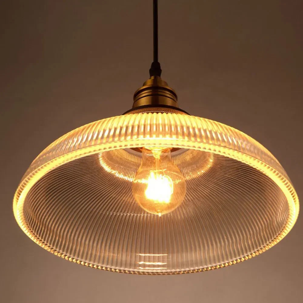 Vintage Glass Pendant Lights in Industrial Style – Retro Ceiling Lights for Dining Room or Living Room | Skanto