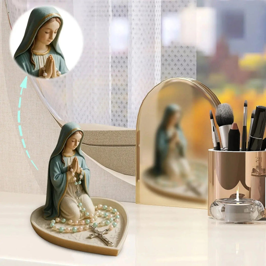 Skanto | Spirituell Rosenkransholder Sancta – Elegant Oppbevaring med Maria Motiv