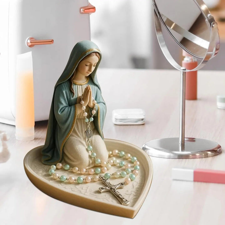 Skanto | Spirituell Rosenkransholder Sancta – Elegant Oppbevaring med Maria Motiv