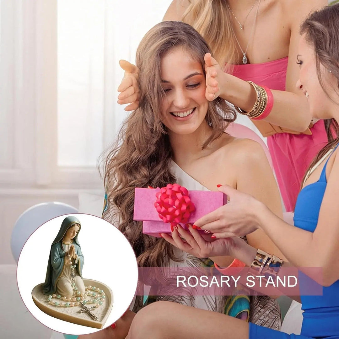 Skanto | Spirituell Rosenkransholder Sancta – Elegant Oppbevaring med Maria Motiv