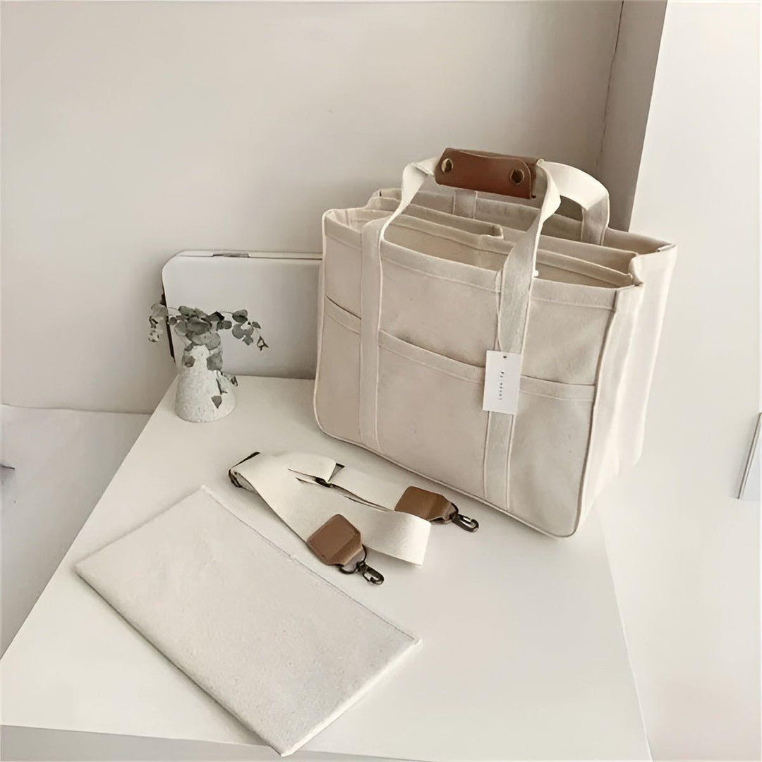 Skanto | Tavolaé Lær Tote Bag | Allsidig & Robust | Lett & Romslig | I Beige eller Svart