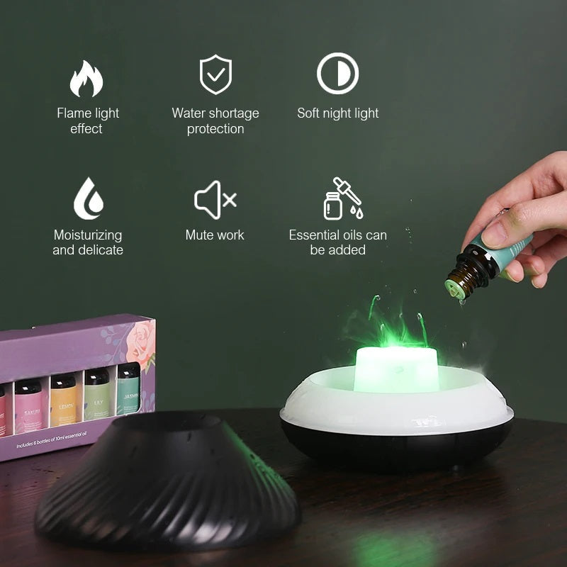 Skanto | Essensiell Olje Diffuser med LED Flamme Effekt