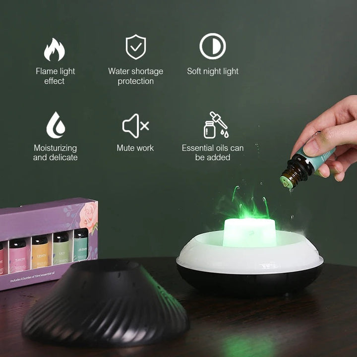 Skanto | Essensiell Olje Diffuser med LED Flamme Effekt