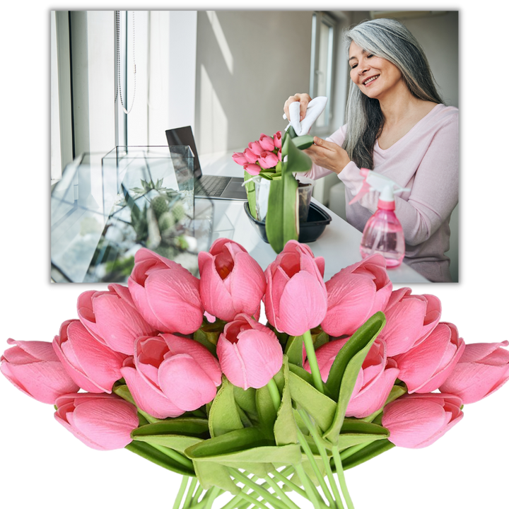 Kunstige tulipanblomster (10 stk)