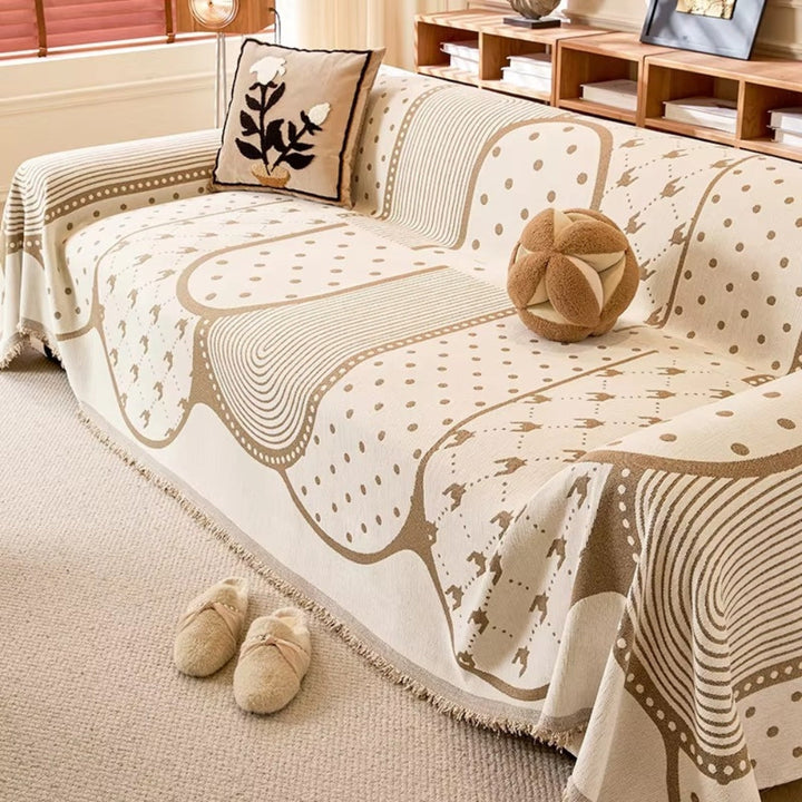 Skanto | Asymmetrisk Blob Chenille Sofa Cover