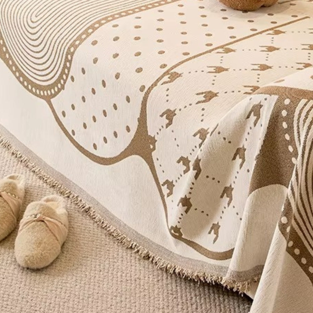 Skanto | Asymmetrisk Blob Chenille Sofa Cover