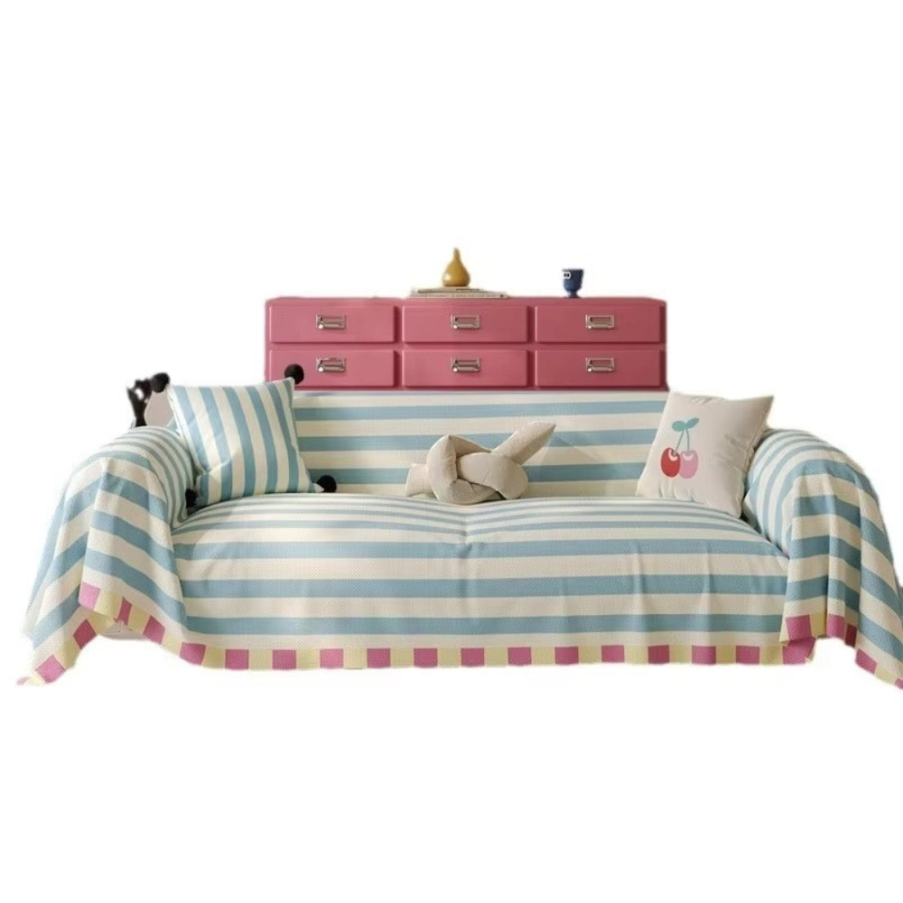 Skanto | Atelier Pastel Stripete Sofa Trekk