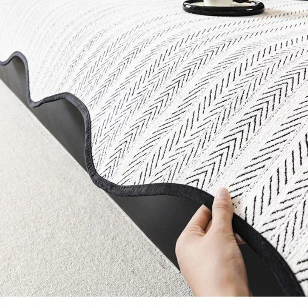 Skanto | Aurivelle Herringbone Sofa Cover med bølgekanttrim