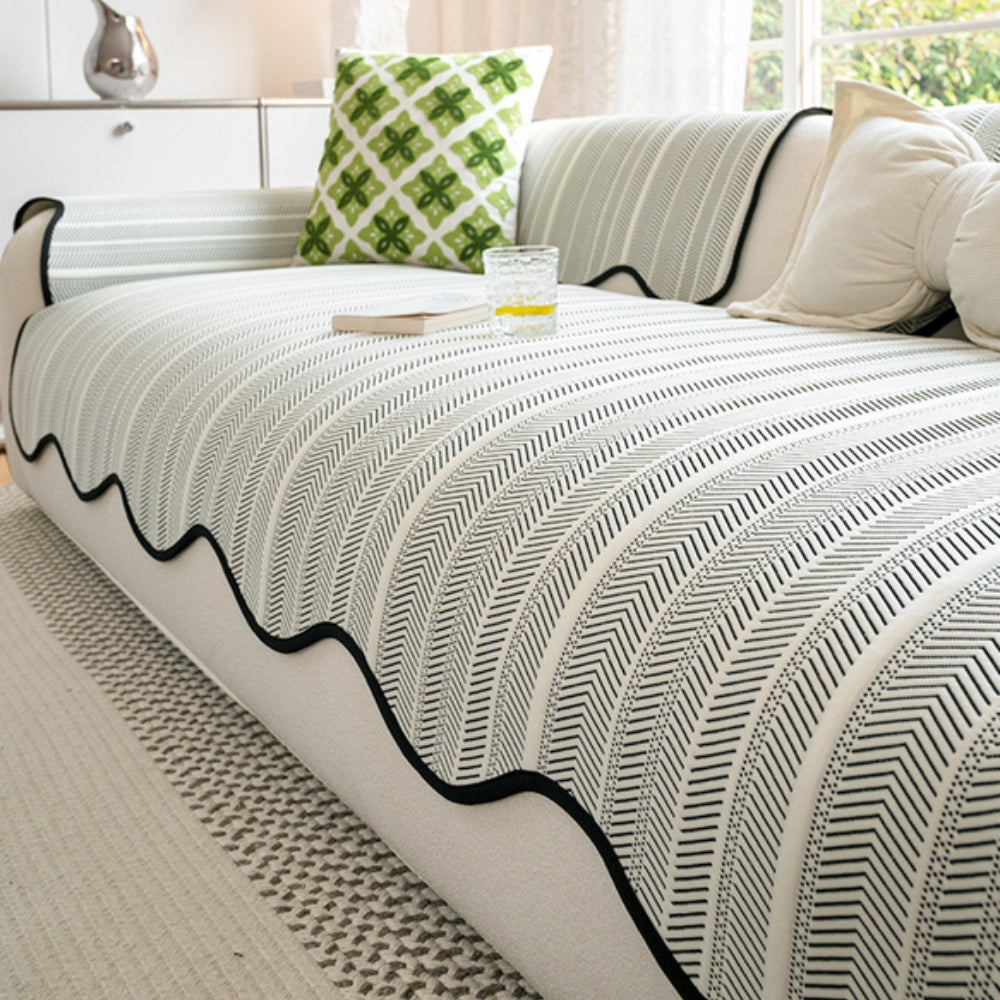 Skanto | Aurivelle Fiskebein Scallop Edge Sofa Deksel
