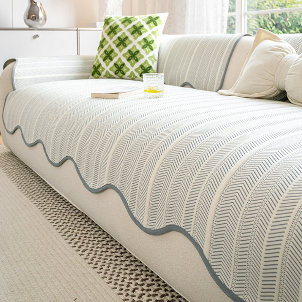 Skanto | Aurivelle Fiskebein Scallop Edge Sofa Deksel