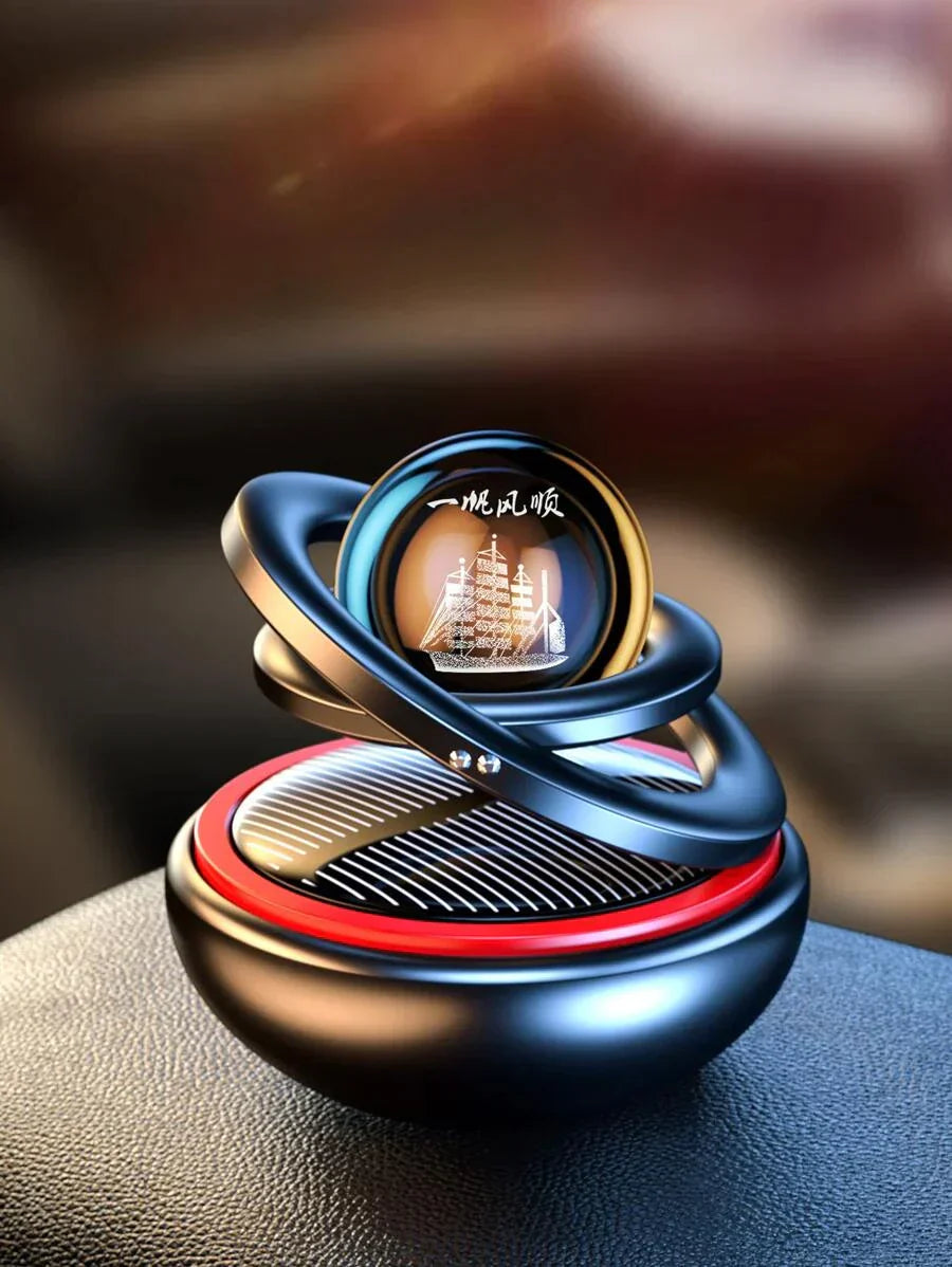 Norvo | Bil Luftfrisker | Solcelledrevet | 360° Duftfordeling | Luksuriøs Design | 4 Farger