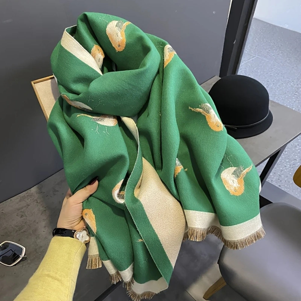 Skanto | Aviary Pustende Fugljacquard Sjal