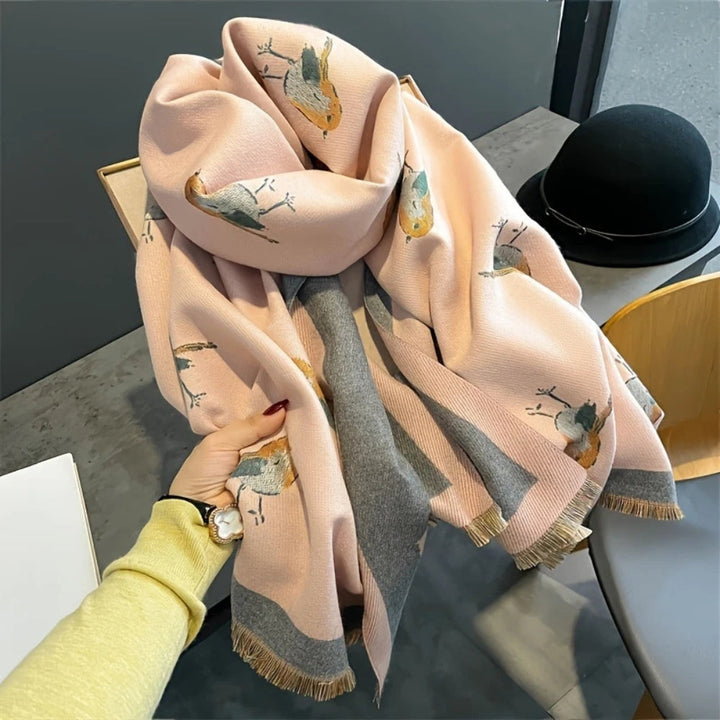 Skanto | Aviary Pustende Fugljacquard Sjal