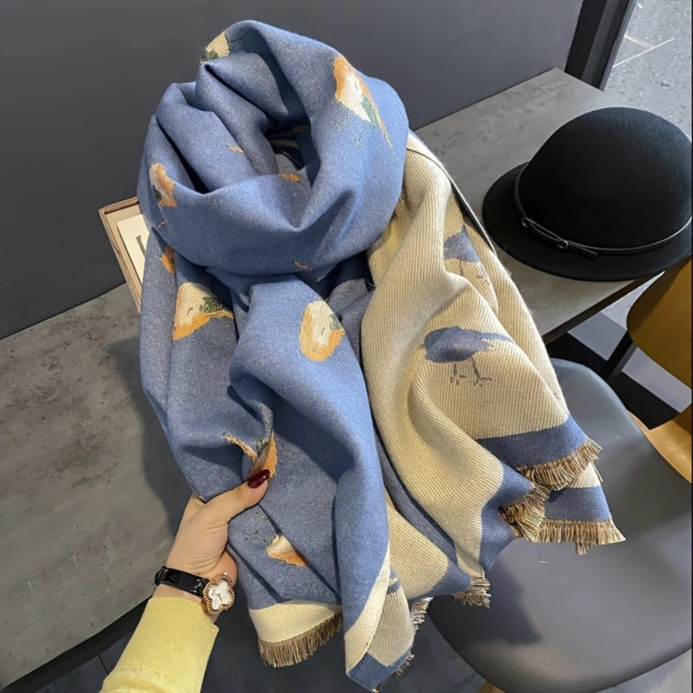 Skanto | Aviary Pustende Fugljacquard Sjal