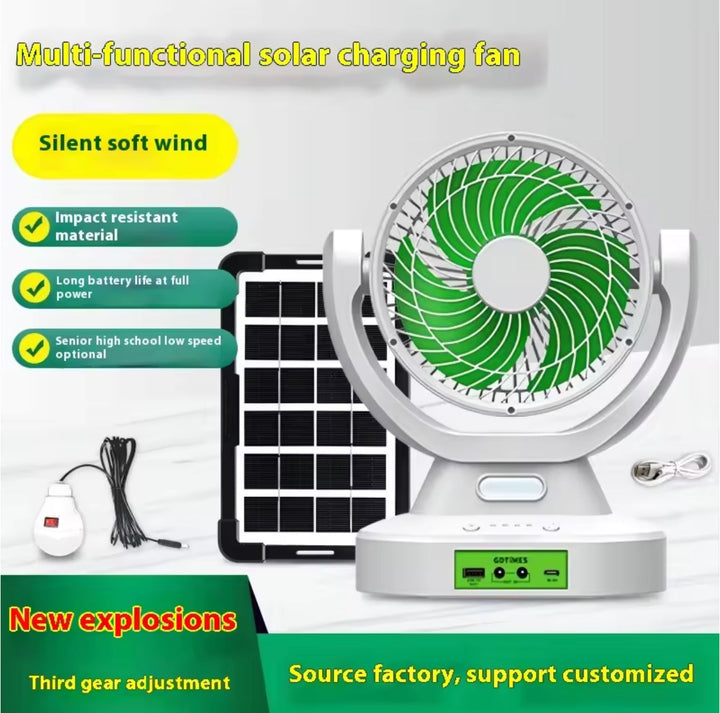 Solarvifte med multifunksjonslys | Skanto
