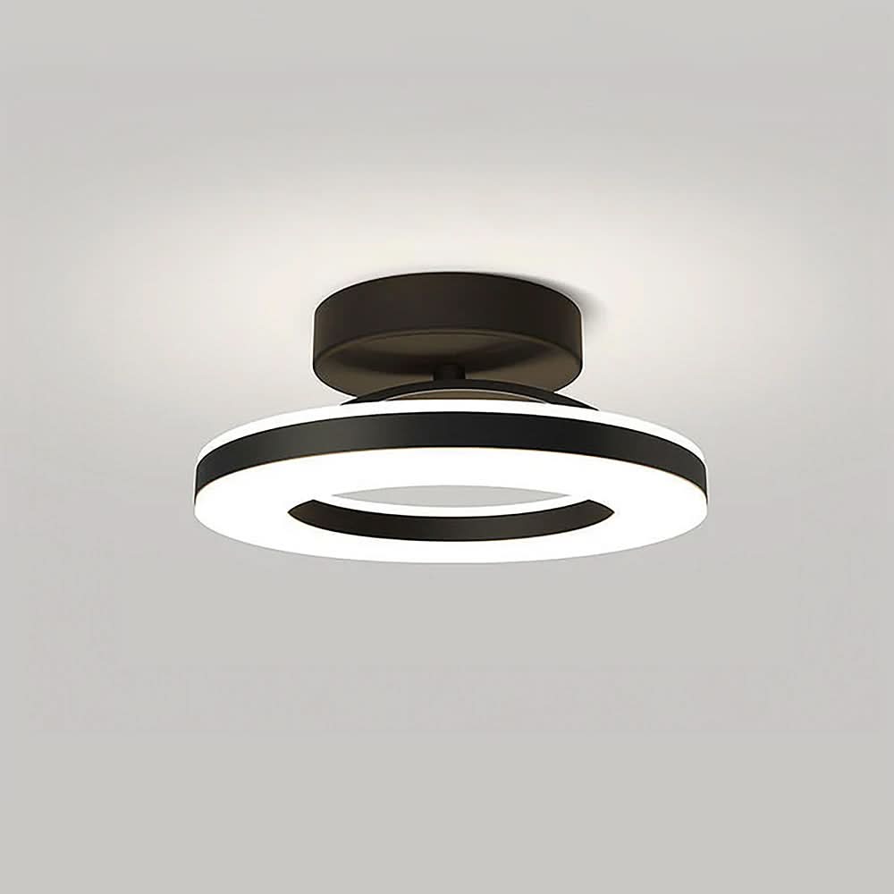 Skanto | ZAYNO Svart LED Taklampe – Moderne Innfelt Montert
