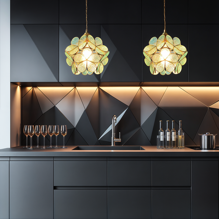 Skanto | Moderne Blomsterform Glass LED Pendellampe