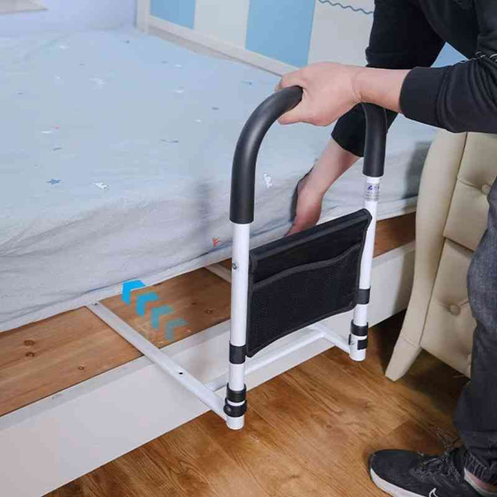 Skanto | BedGrip Duo – Justerbare side støtte for sengen for eldre med anti-skli og oppbevaringsrom