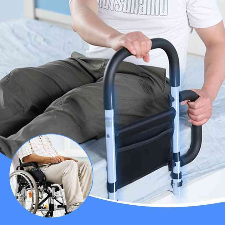 Skanto | BedGrip Duo – Justerbare side støtte for sengen for eldre med anti-skli og oppbevaringsrom