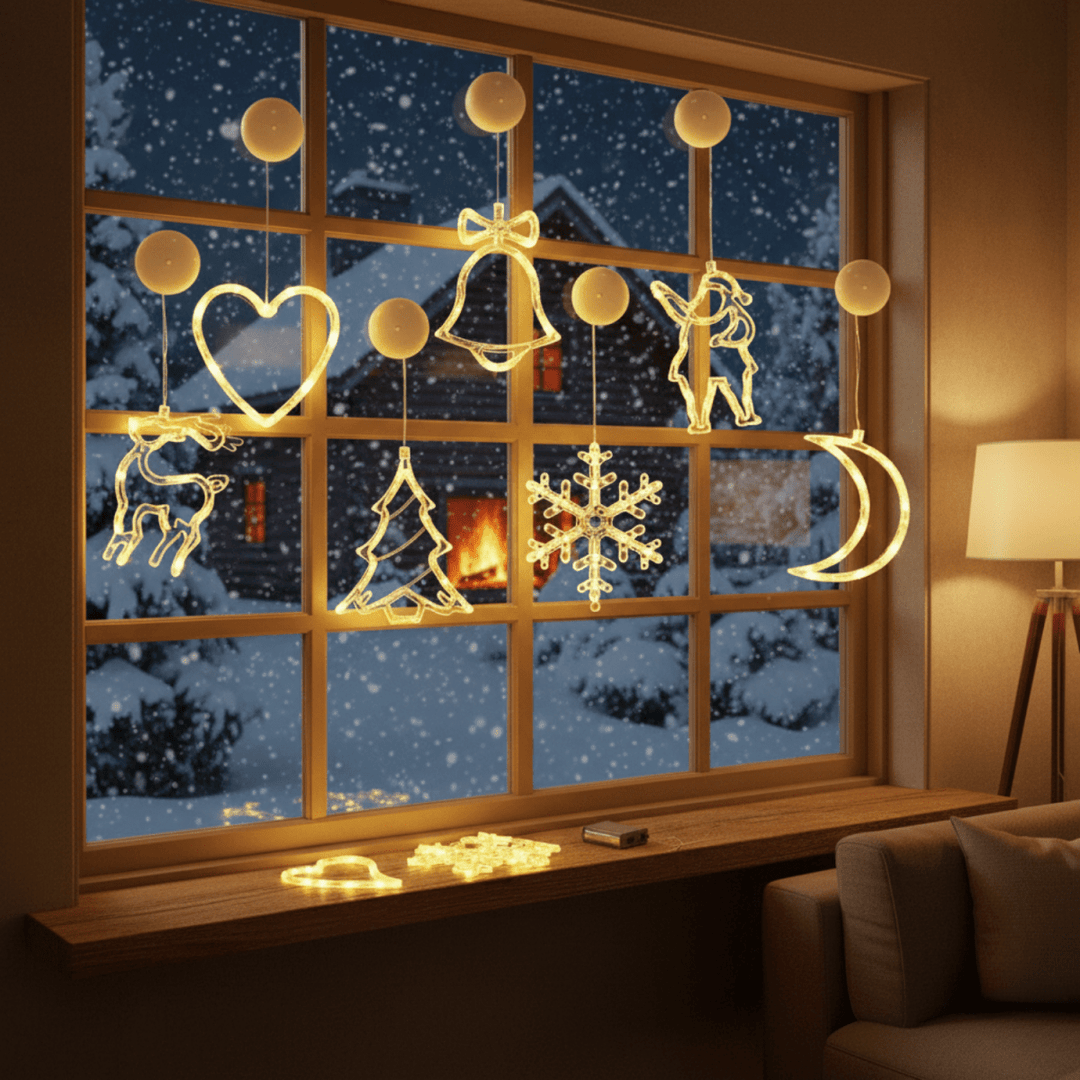Skanto | LED julelys med sugekopper for glass og speil