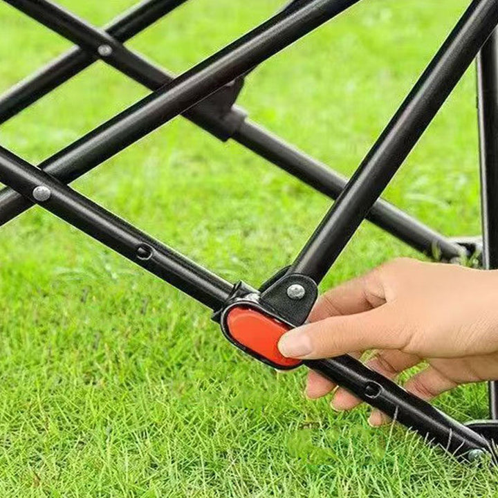 Moderne Industriell Oxford Stof Karbon Stål Sammenleggbar Camping Stol Ryggstøtte Fotstøtte For Utendørs Patio | Skanto