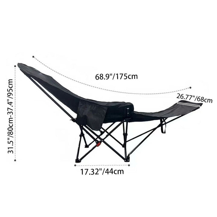 Moderne Industriell Oxford Stof Karbon Stål Sammenleggbar Camping Stol Ryggstøtte Fotstøtte For Utendørs Patio | Skanto