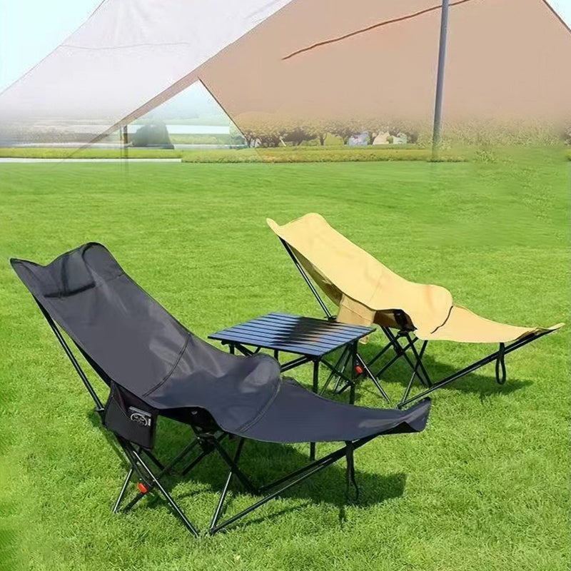 Moderne Industriell Oxford Stof Karbon Stål Sammenleggbar Camping Stol Ryggstøtte Fotstøtte For Utendørs Patio | Skanto