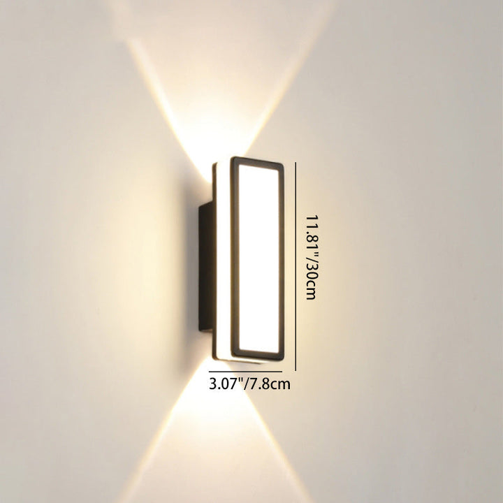 Moderne enkelhet Aluminium akryl LED vanntett vegglampe for utendørs terrasser | Skanto