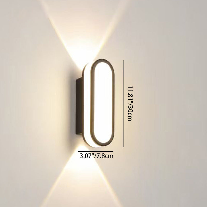 Moderne enkelhet Aluminium akryl LED vanntett vegglampe for utendørs terrasser | Skanto