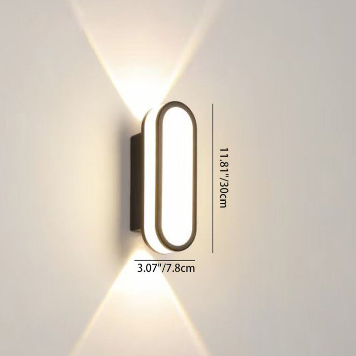 Moderne enkelhet Aluminium akryl LED vanntett vegglampe for utendørs terrasser | Skanto