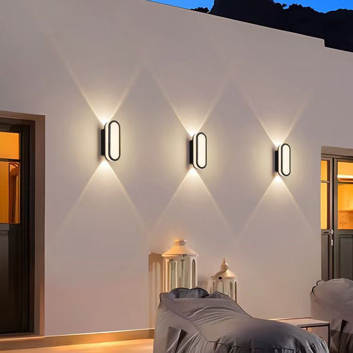 Moderne enkelhet Aluminium akryl LED vanntett vegglampe for utendørs terrasser | Skanto