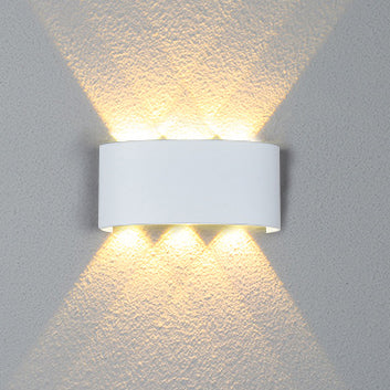 Moderne minimalistisk aluminium akryl vanntett LED vegglampe for utendørs terrasser | Skanto